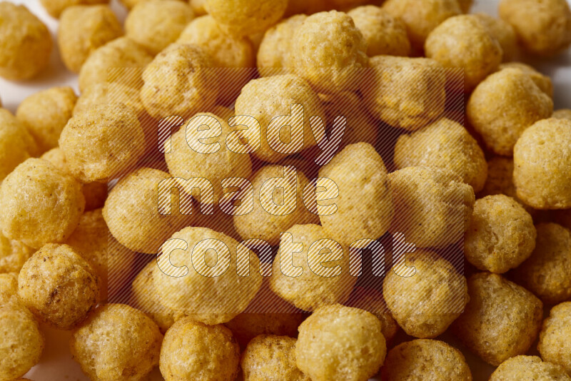 Puffs snacks on white background