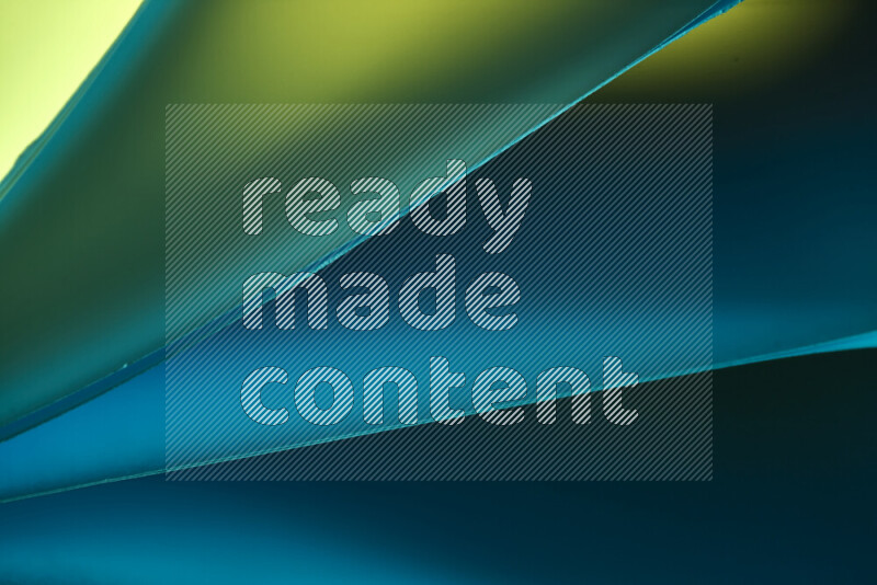 An abstract art piece displaying smooth curves in cold gradients created by colored light