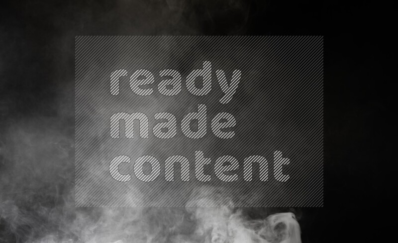 irregular white smoke on black background.