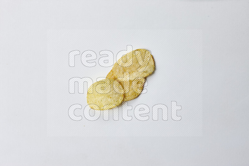 Chips snacks on white background