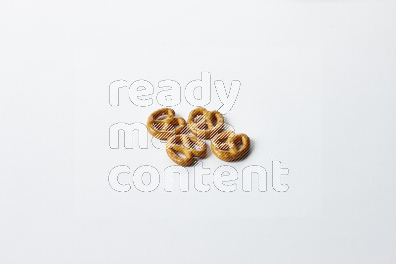 Pretzels snacks on white background