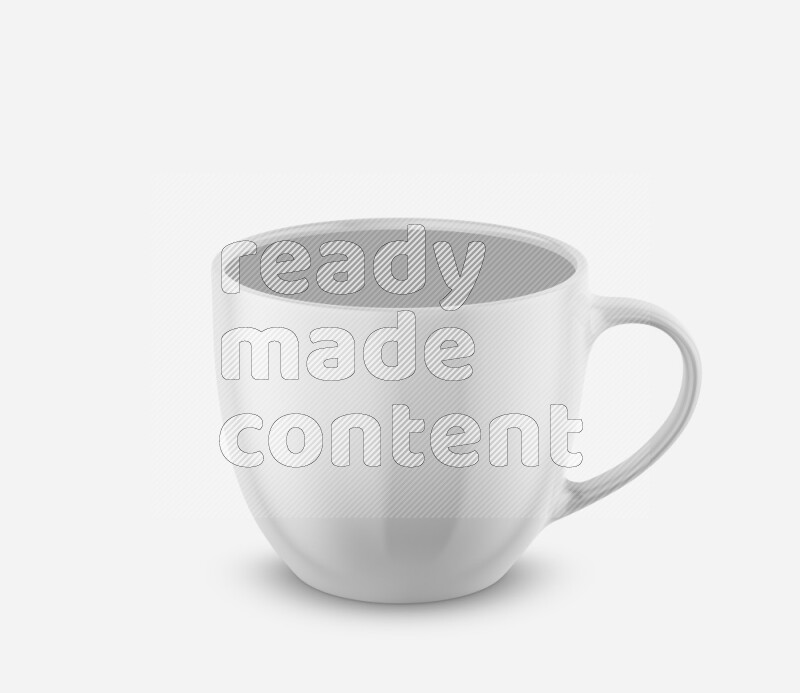 Ceramic glossy mug mockup isolated on white background 3d rendering