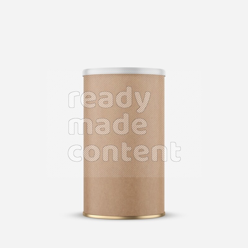 Kraft paper tube mockup with plastic cap isolated on white background 3d rendering
