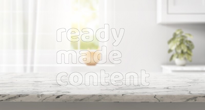 Kitchen tabletop with kitchen view