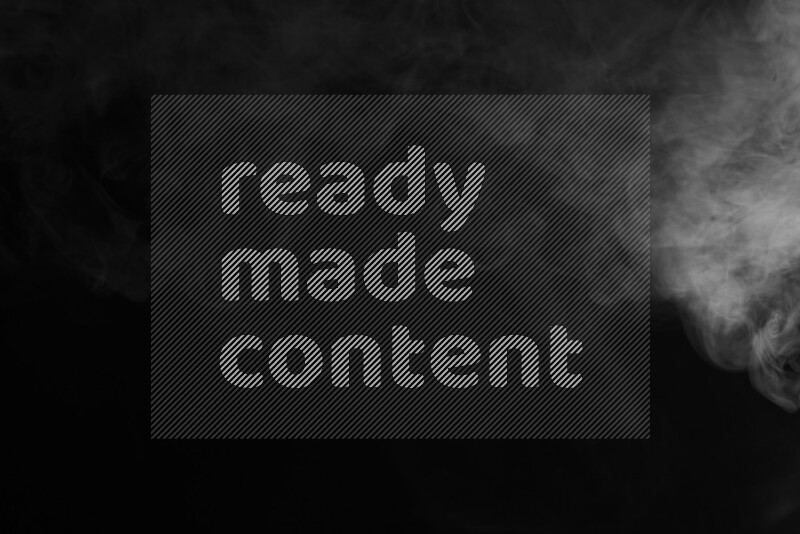 White smoke isolated on black background