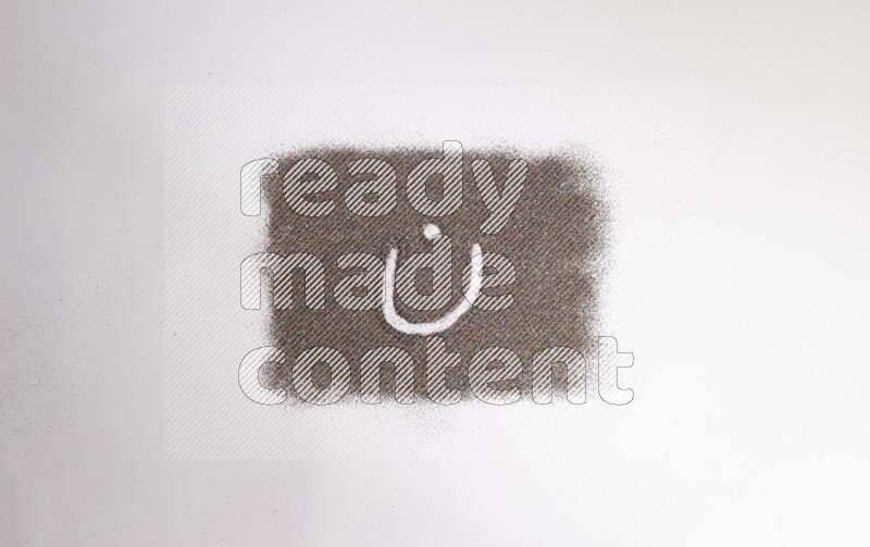 Arabic alphabets written with glitter on white background