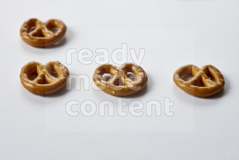 Pretzels snacks on white background