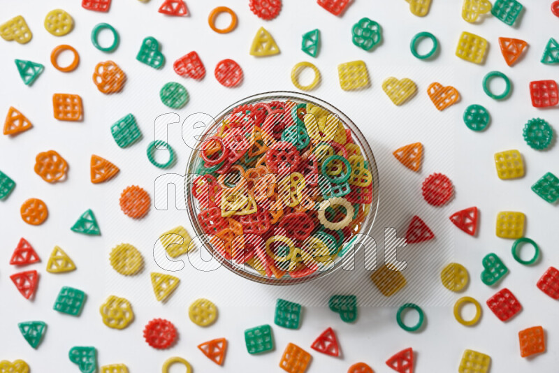 Snacks on white background