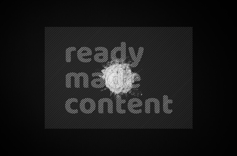 White powder on black background