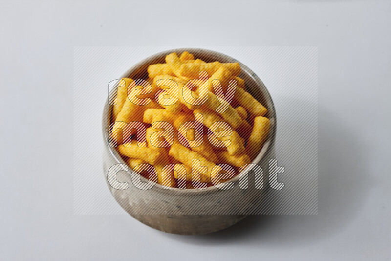 Puffs snacks on white background