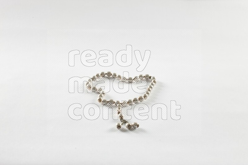 A prayer beads placed on white background