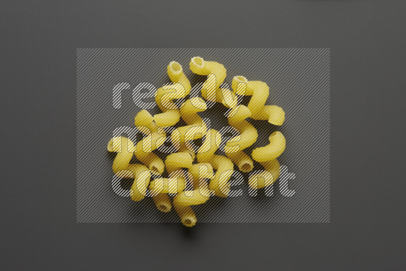 Twist pasta on grey background