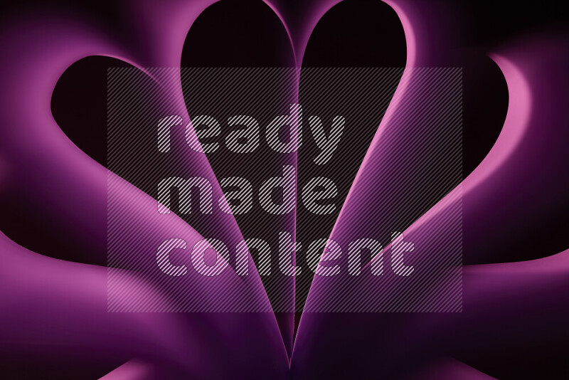 فن تجريدي يعرض منحنيات وتدرجات اللون الوردي مكونه بضوء ملون