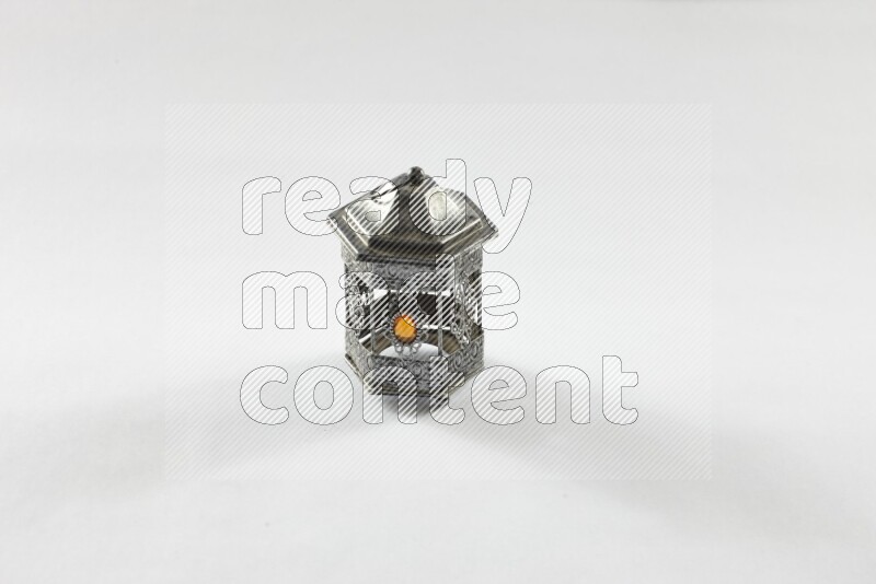 A ramadan lantern placed on white background