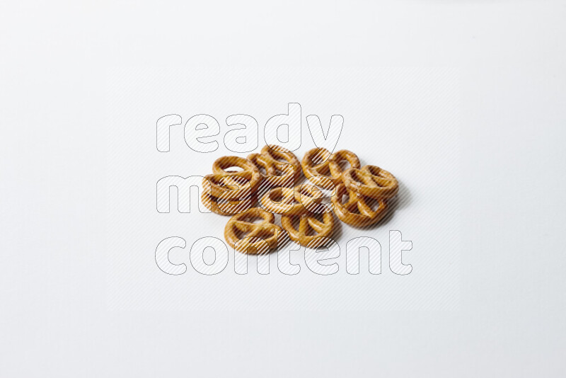 Pretzels snacks on white background