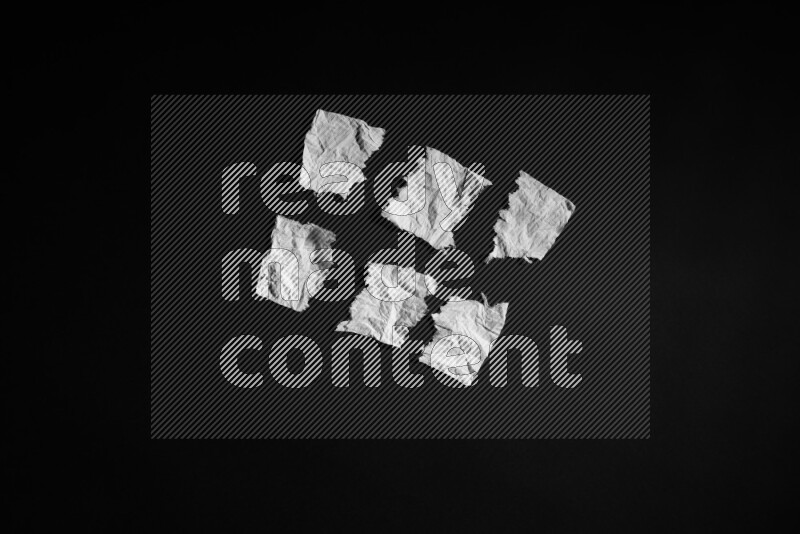 Tissue paper on black background