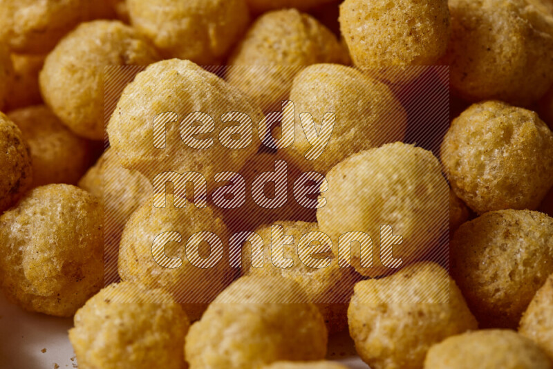 Puffs snacks on white background