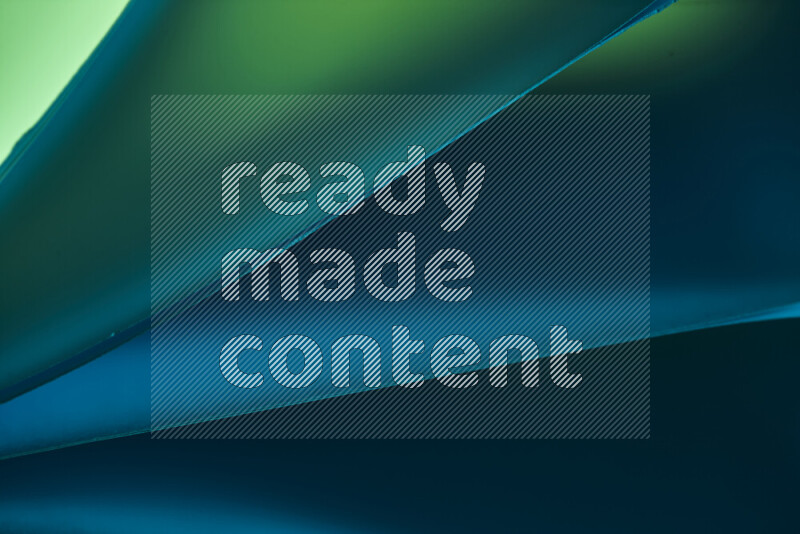 An abstract art piece displaying smooth curves in cold gradients created by colored light