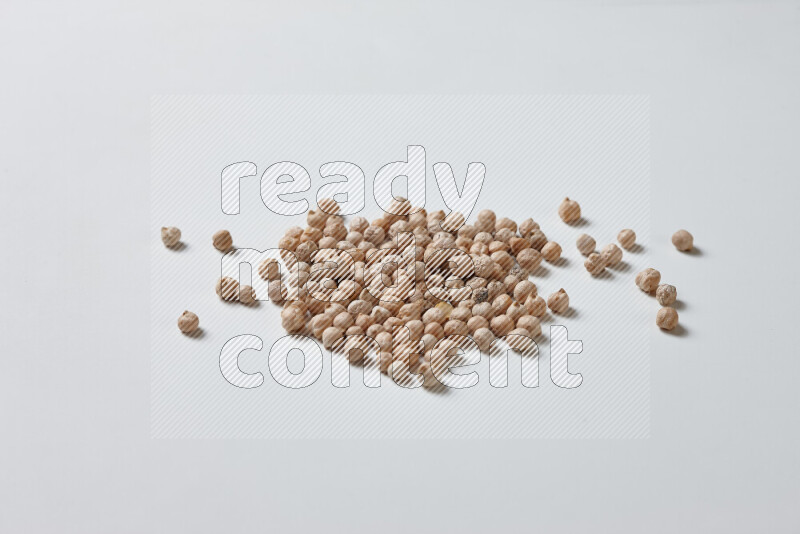 Chickpeas on white background