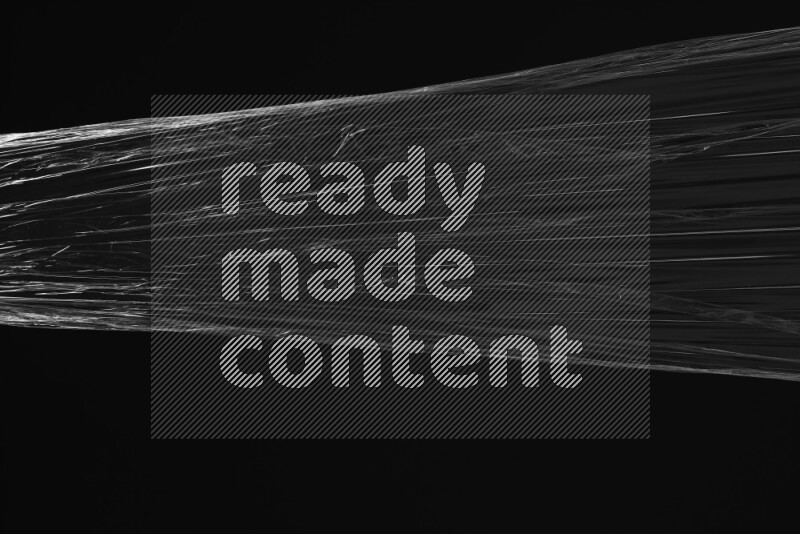 Plastic wrap texture on black background