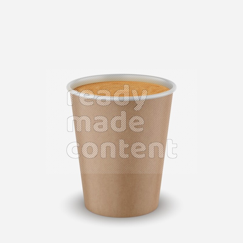 Matte paper cup mockup isolated on white background 3d rendering