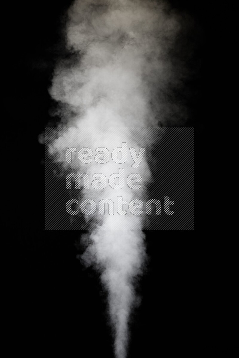 irregular white smoke on black background.