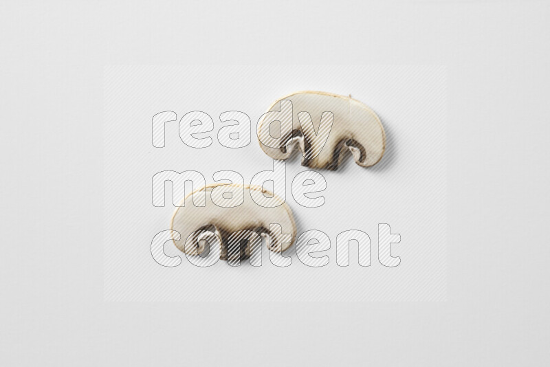 Mushrooms on white background