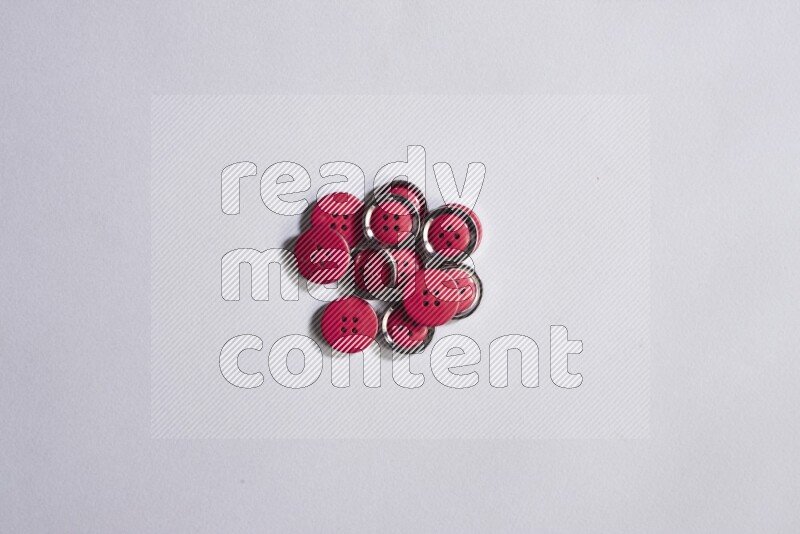 Red buttons placed on grey background