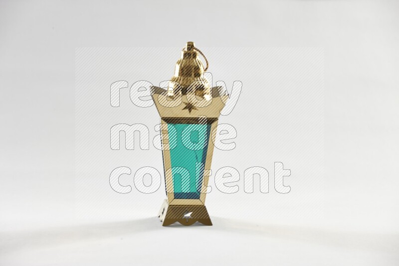 A ramadan lantern placed on white background