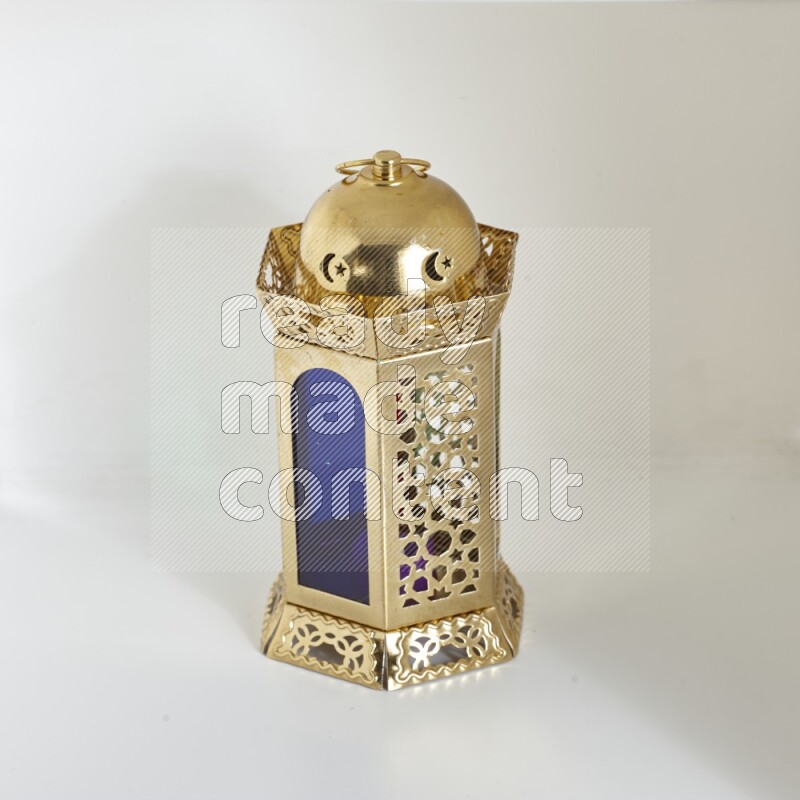 A ramadan lantern placed on white background