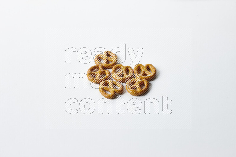 Pretzels snacks on white background