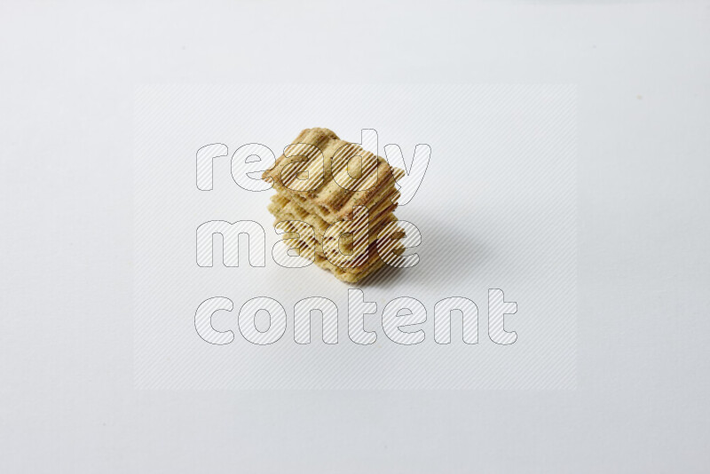 Crackers snacks on white background