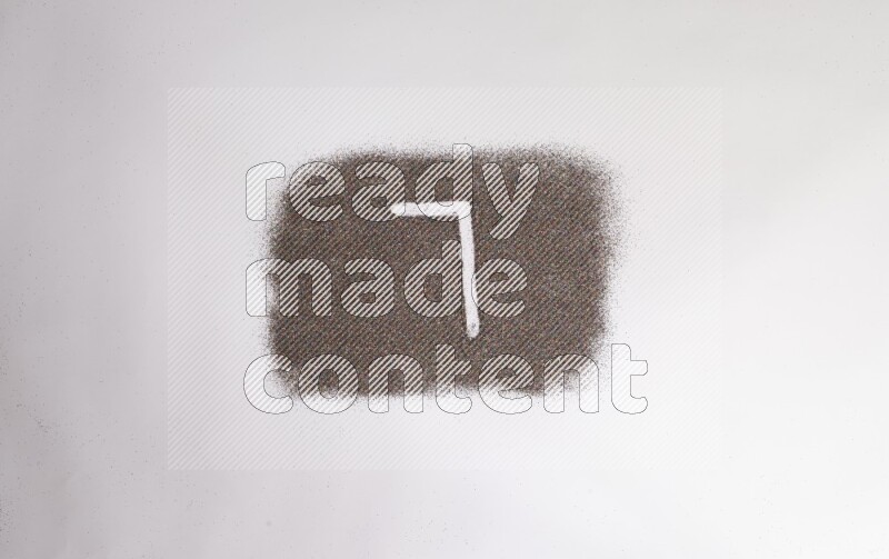 Arabic numbers written with glitter on white background