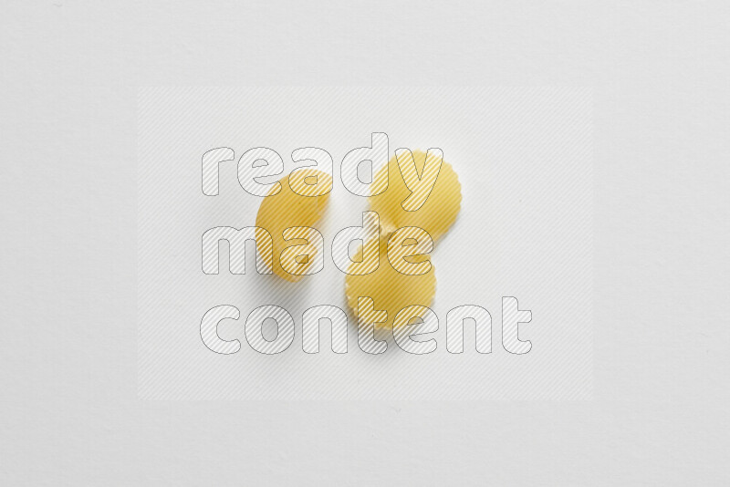 Different pasta types on white background