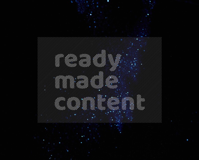 Blue glitter powder isolated on black background