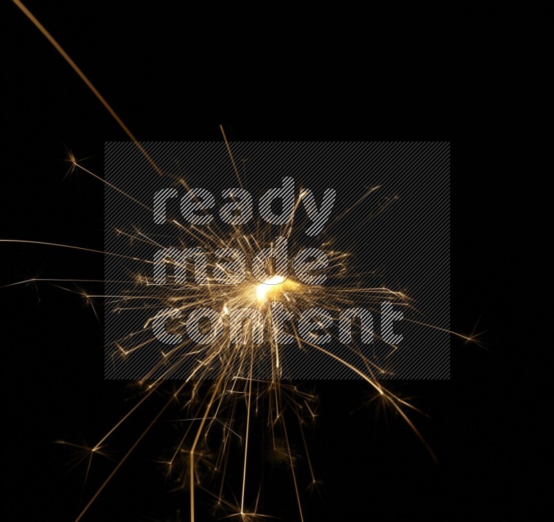 Sparkler candle isolated on black background