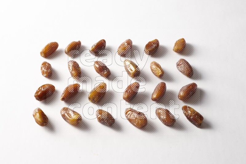 Dates on white background