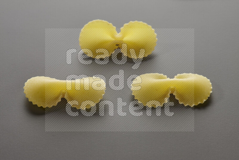Fiocchi pasta on grey background