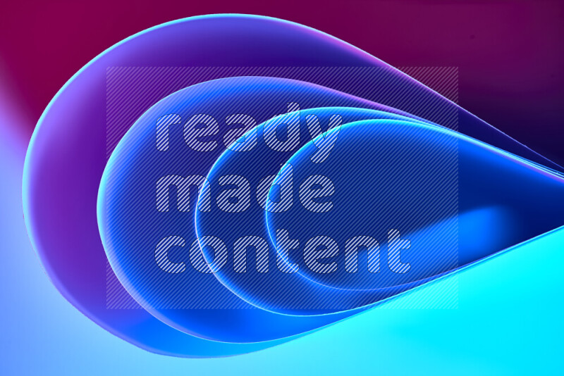 An abstract art of paper folded into smooth curves in blue, purple and red gradients