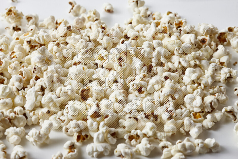 Popcorn snacks on white background