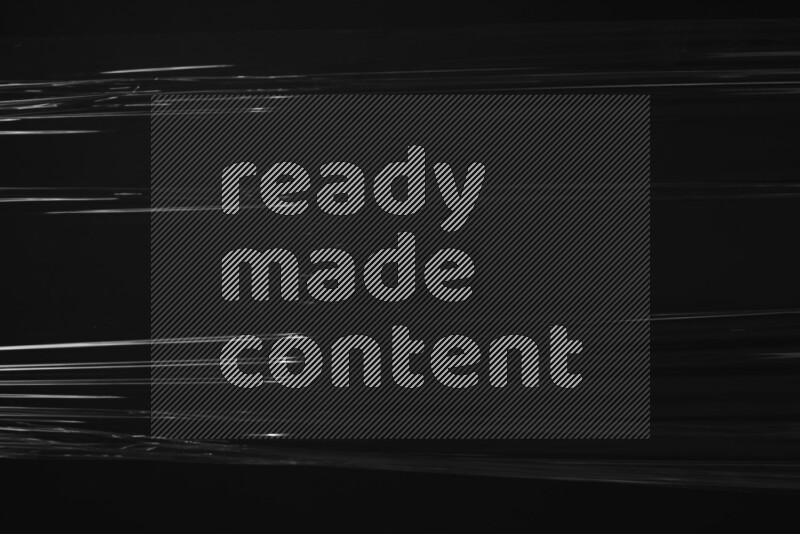 Plastic wrap texture on black background