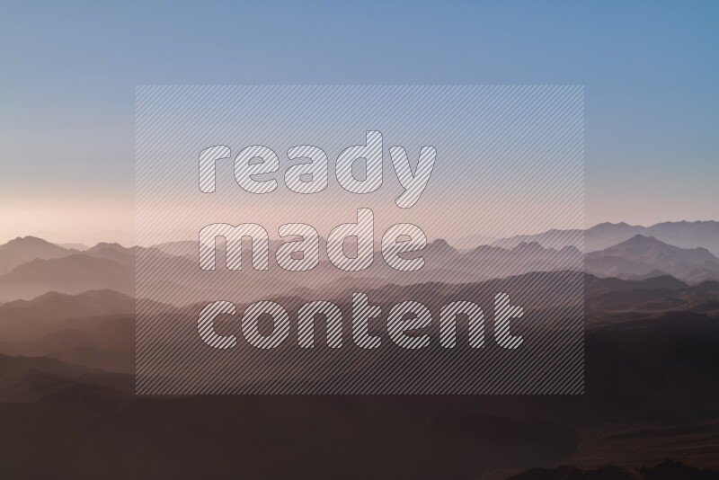 Sunrise view on mountain summit