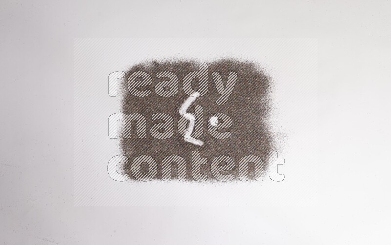 Arabic numbers written with glitter on white background