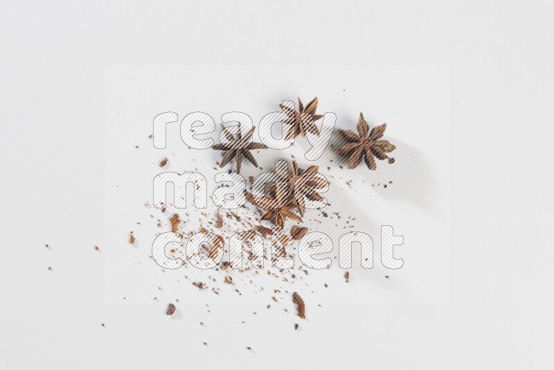 Star anise on a white background