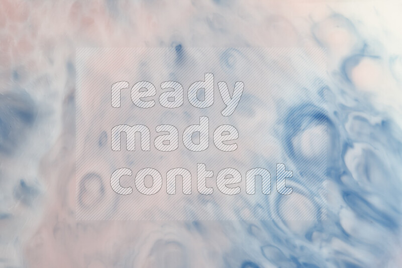 A close-up of abstract swirling patterns in blue, red and white