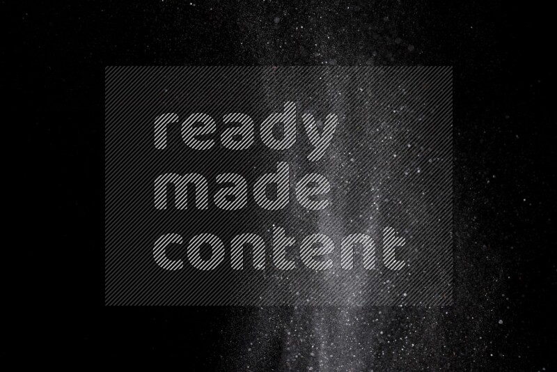 Silver glitter powder isolated on black background