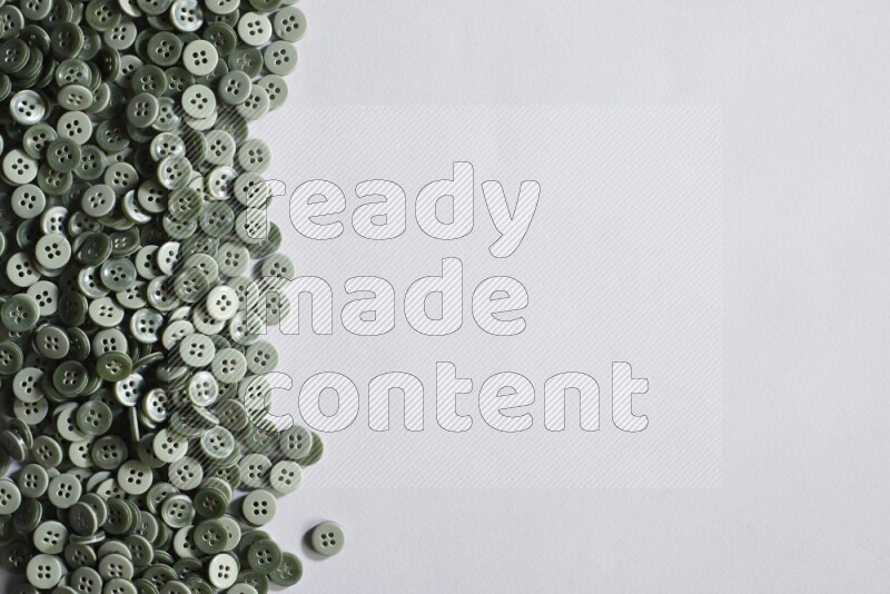 Green buttons placed on grey background