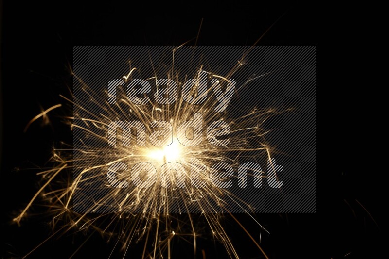 Sparkler candle isolated on black background