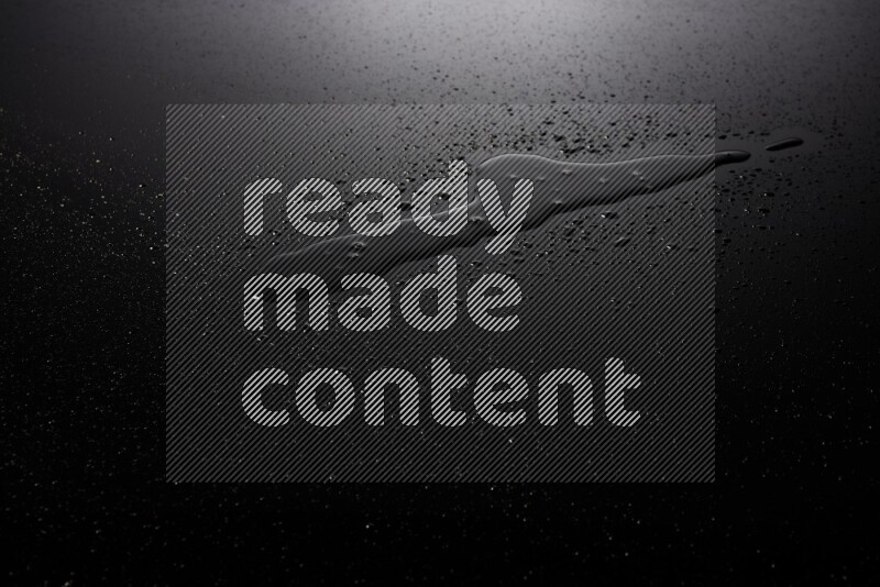 water drops, and droplets on black background