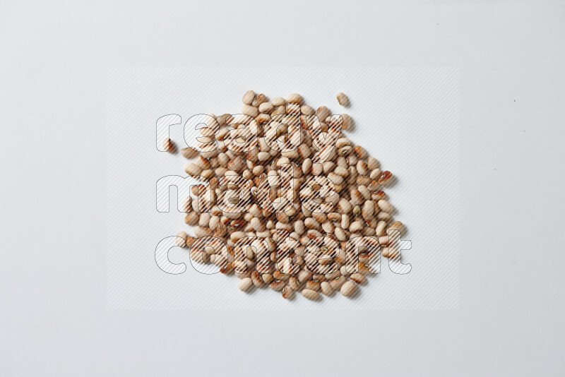 Black-eyed peas on white background
